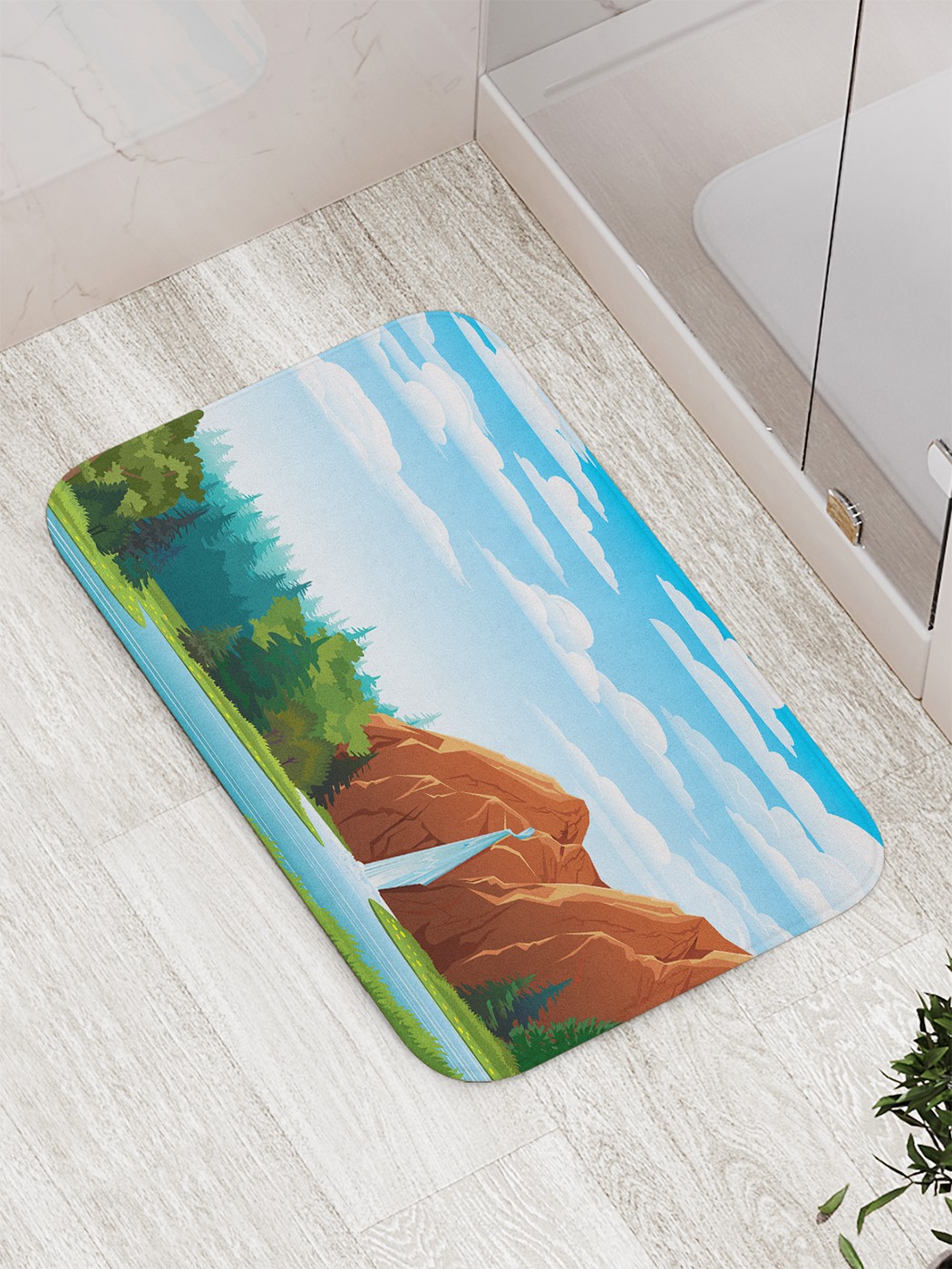

bath_86805 Коврик противоскользящий для ванной, сауны, бассейна, 77х52 см