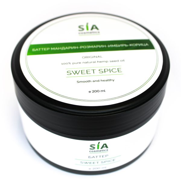 

Увлажняющий баттер SIA-Cosmetics Мандарин-Розмарин-Имбирь-Корица Sweet Spice