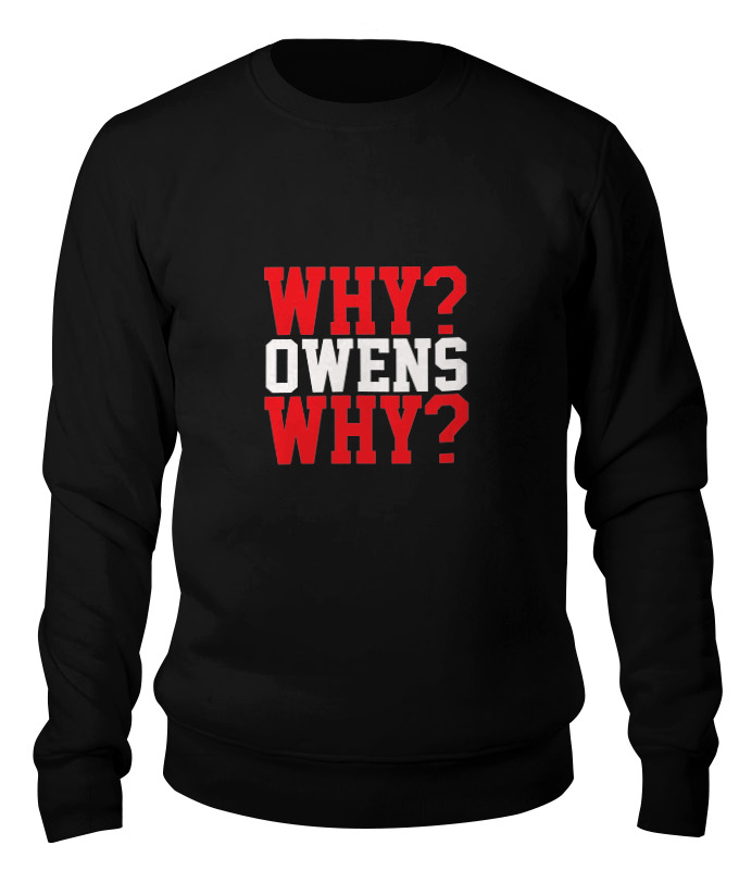 

Свитшот унисекс Printio Why owens why (wwe) черный S, Why owens why (wwe)