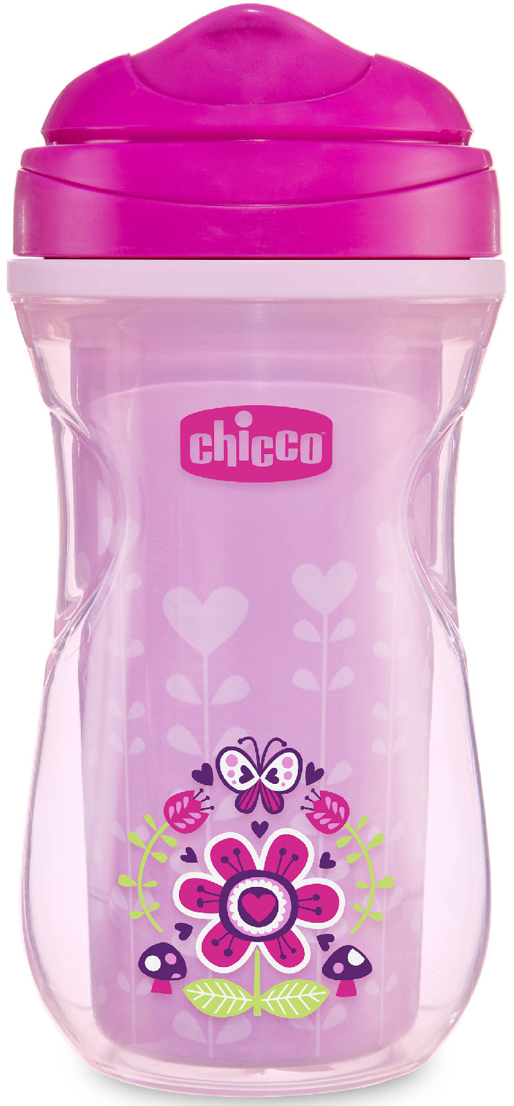 Купить Поильник Chicco Active Cup 14м+, 266 мл, розовый,