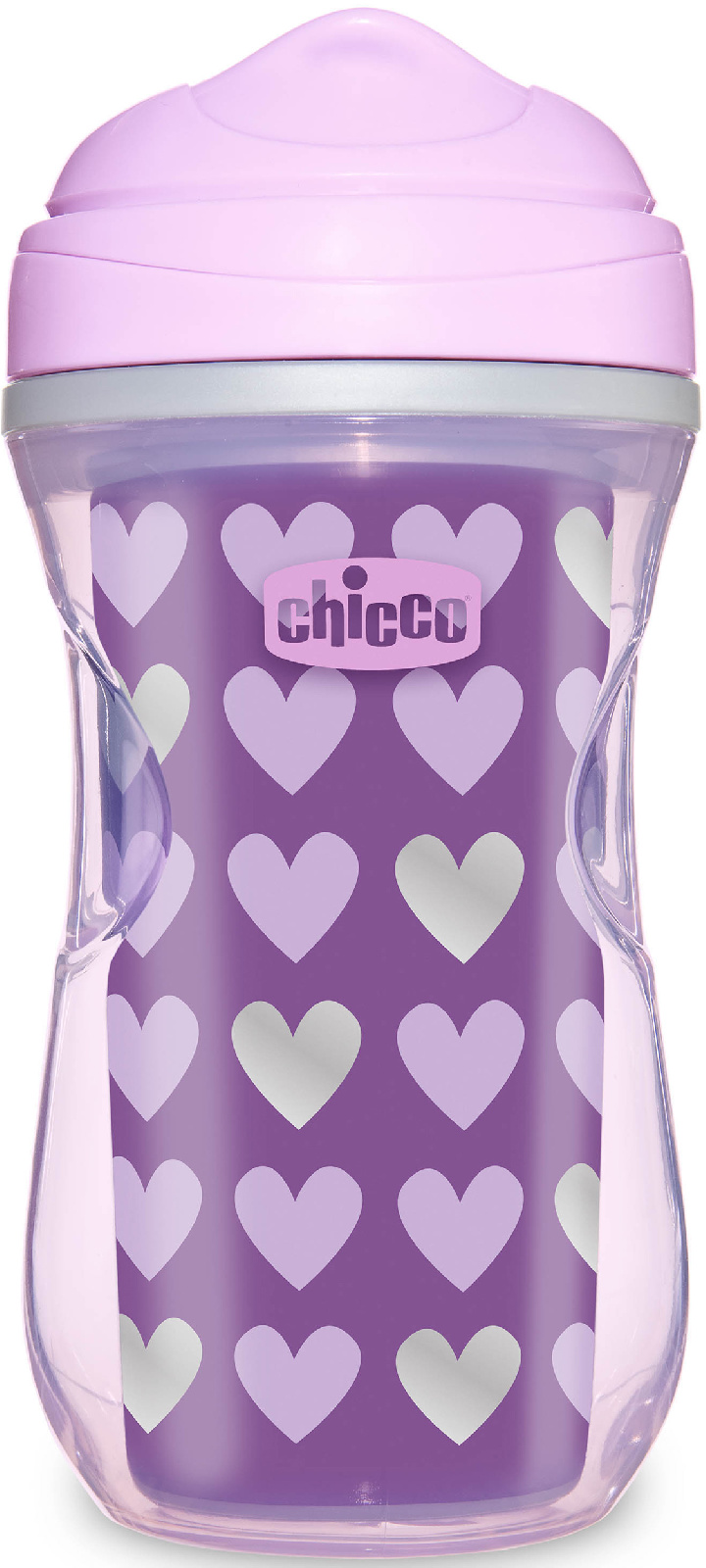 Купить Поильник Chicco Active Cup 14м+, 266 мл, фиолетовый,