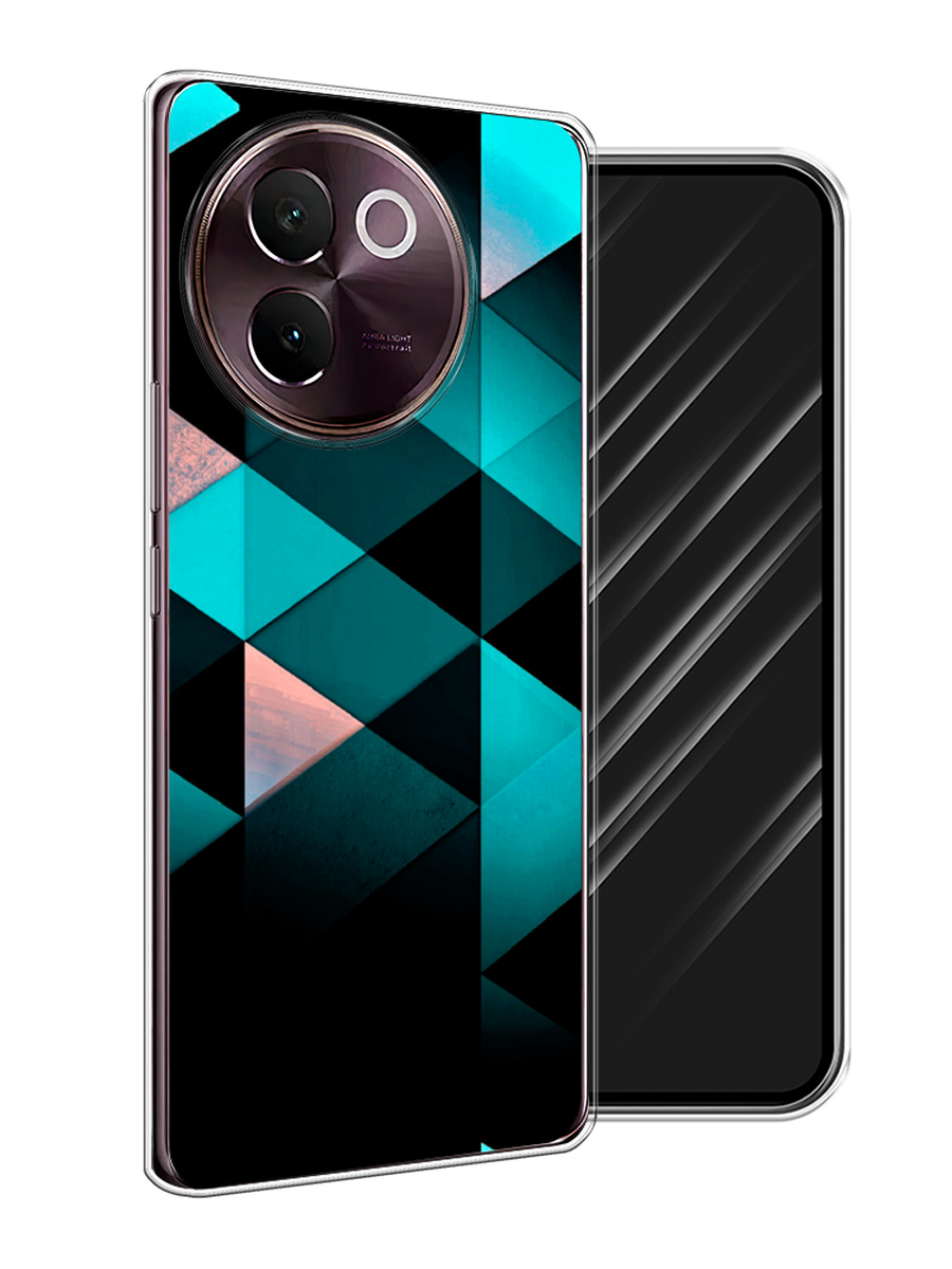 

Чехол Awog на Vivo V30e "Геометрия 16", Бирюзовый;черный, 2610550-1