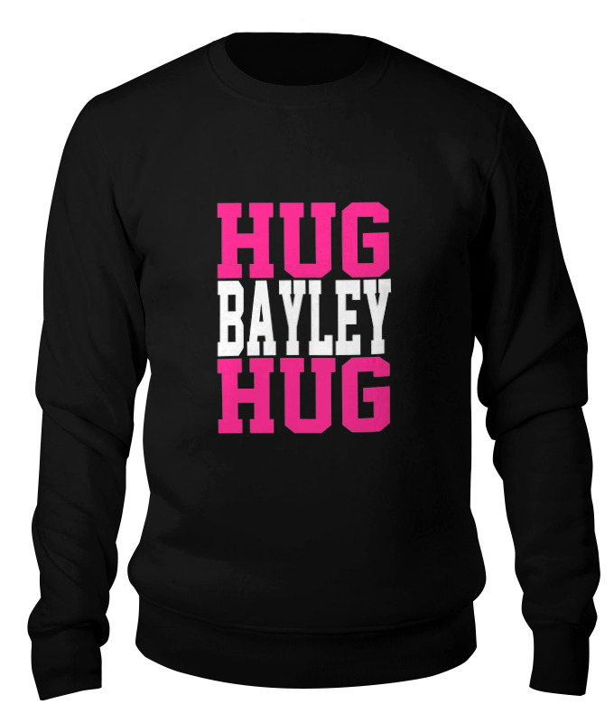 

Свитшот унисекс Printio Hug bayley hug (wwe) черный S, Hug bayley hug (wwe)