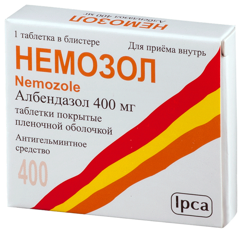 

Немозол таблетки покрытые пленочной оболочкой 400 мг 1 шт.