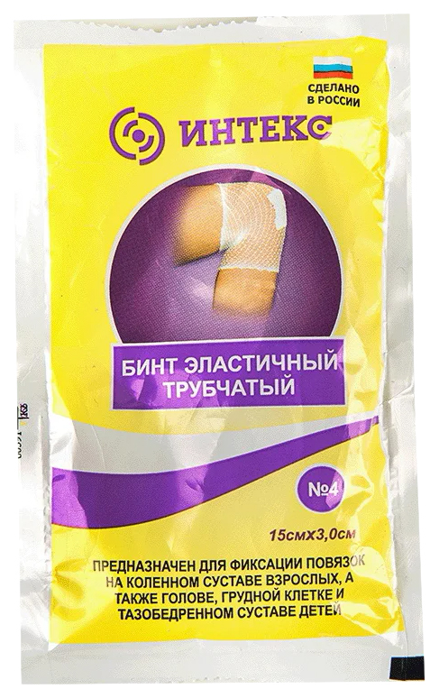

Бинт Интекс Р4 эластичный трубчатый белый 15x3 см
