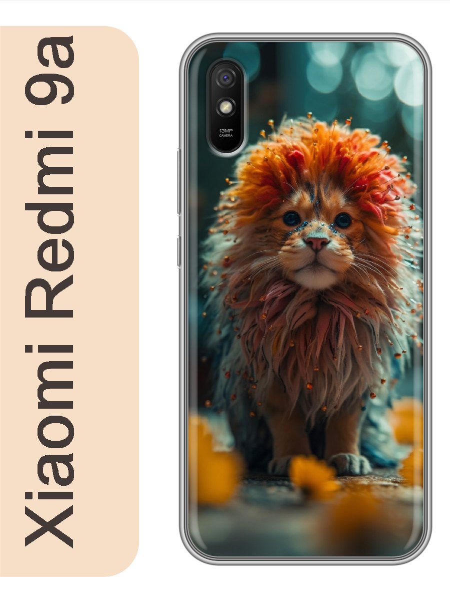 

Чехол на Xiaomi Redmi 9a лев 933, Прозрачный, red9acats