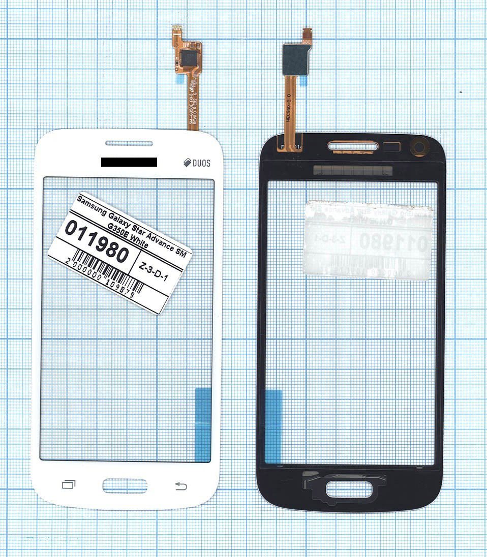 

Сенсорное стекло (тачскрин) для Samsung Galaxy Star Advance SM G350E белый, для Samsung Galaxy Star Advance SM G350E