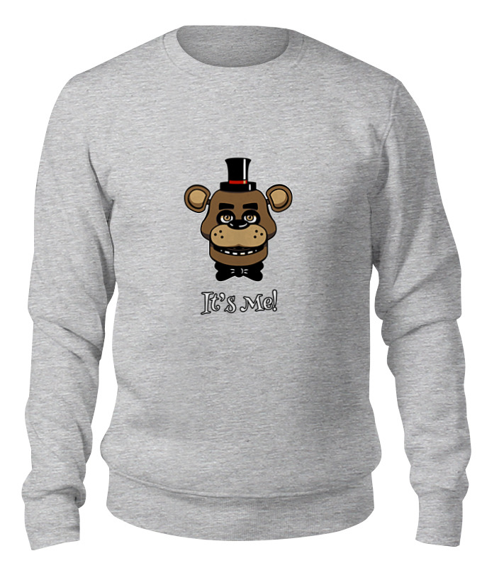 

Свитшот унисекс Printio Fazbear (пять ночей у фредди) серый S, Fazbear (пять ночей у фредди)