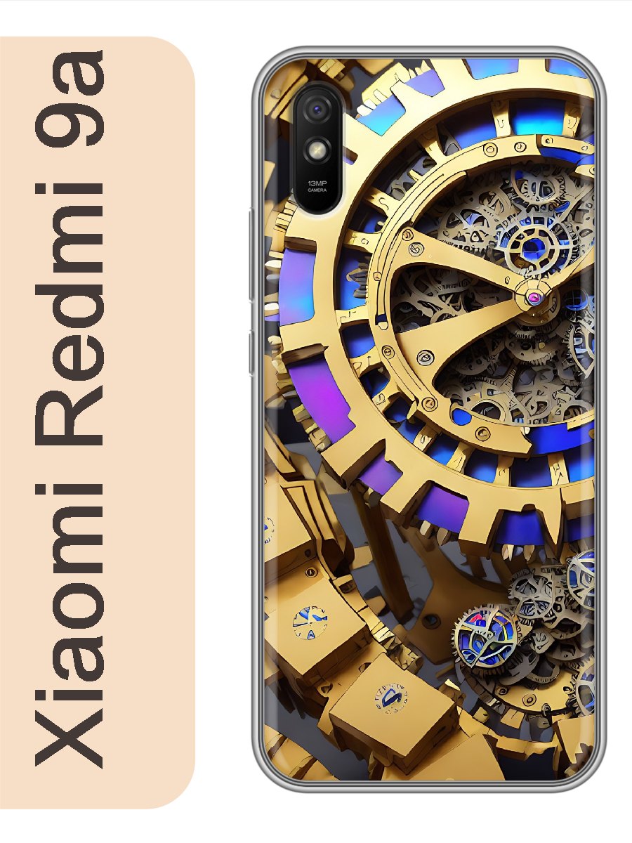 

Чехол на Xiaomi Redmi 9a шестеренки 921, Прозрачный, red9arzne