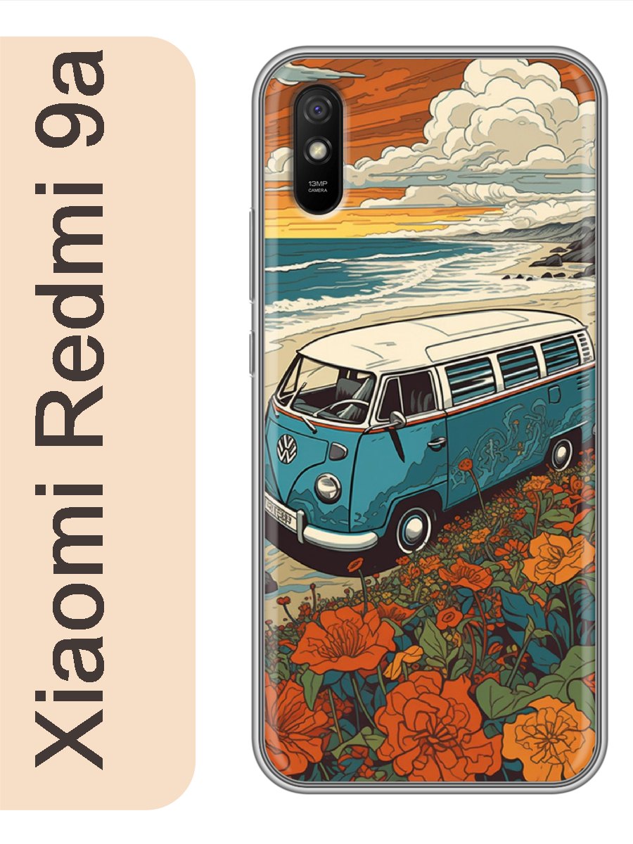 

Чехол на Xiaomi Redmi 9a автобус ретро 920, Прозрачный, red9arzne