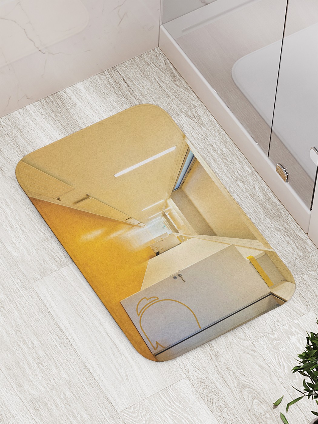 

bath_86689 Коврик противоскользящий для ванной, сауны, бассейна, 77х52 см