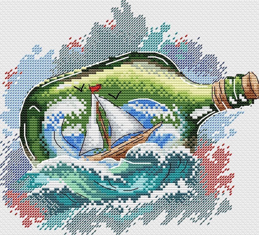 

Набор для вышивания «Морское послание»