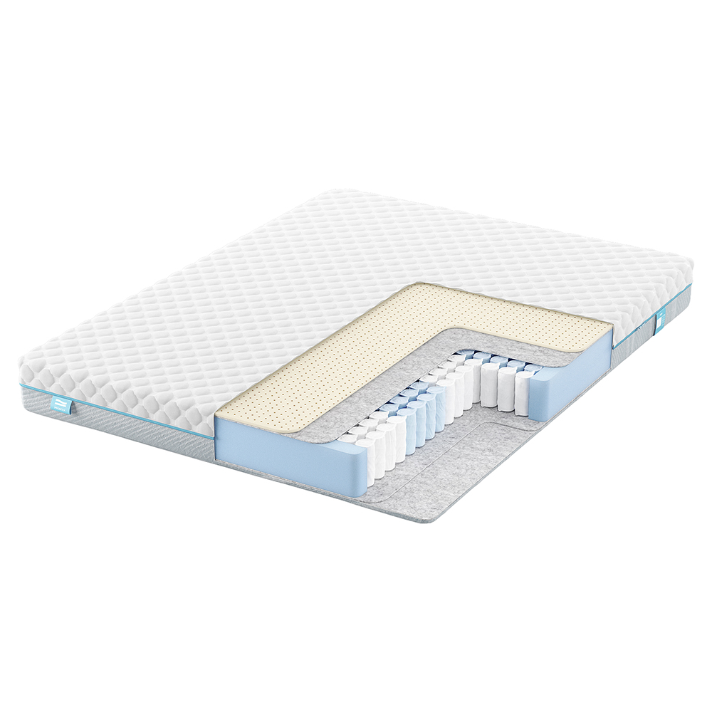

Матрас анатомический Promtex Soft L1 65x125 независимые пружины, Белый, L1