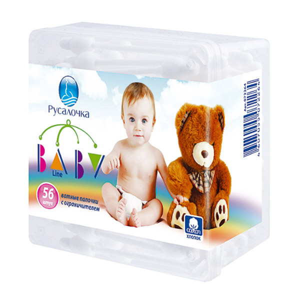 

РУСАЛОЧКА Ватные палочки 56 шт. BABY, 6 уп.