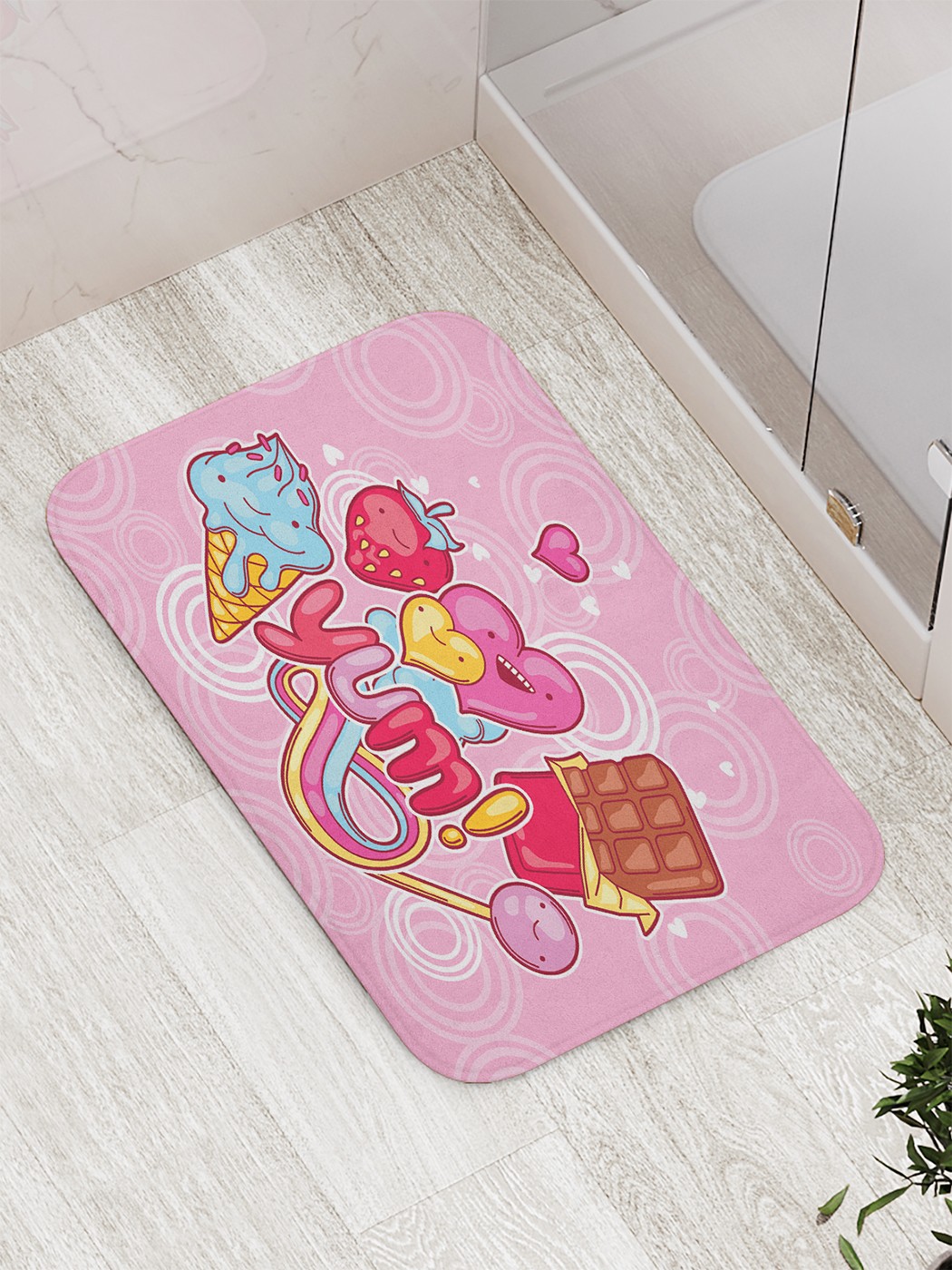 

bath_86629 Коврик противоскользящий для ванной, сауны, бассейна, 77х52 см