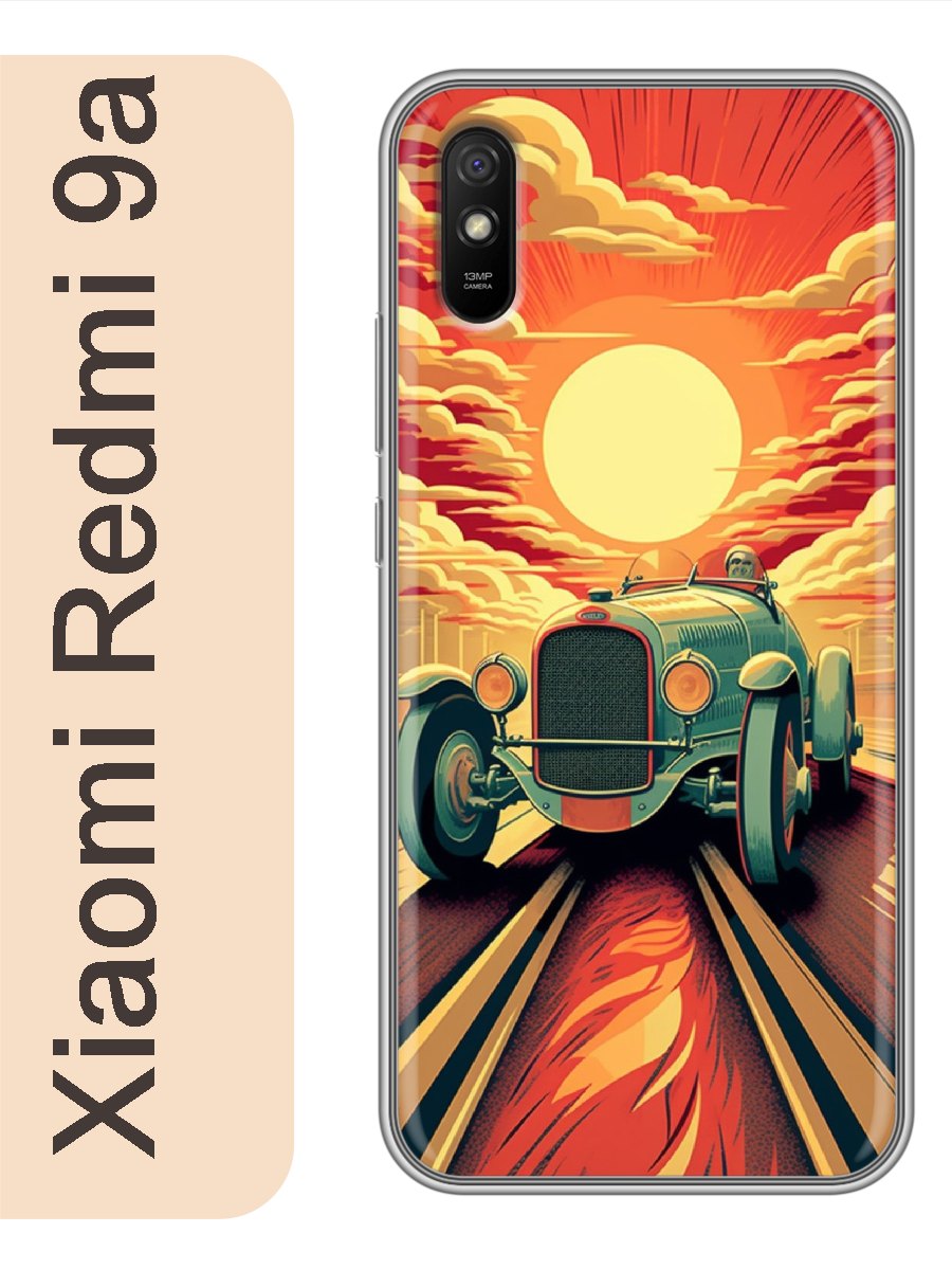 

Чехол на Xiaomi Redmi 9a машина ретро 894, Прозрачный, red9aavto