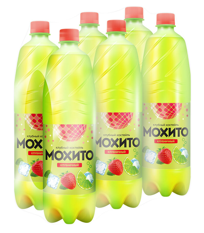 

Газированный напиток Minefruit Мохито клубничный банан 1 л
