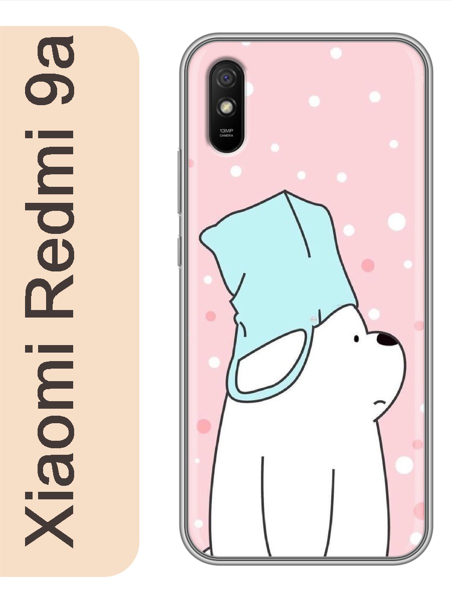 

Чехол на Xiaomi Redmi 9a мишка белый 869, Прозрачный, red9azhiv