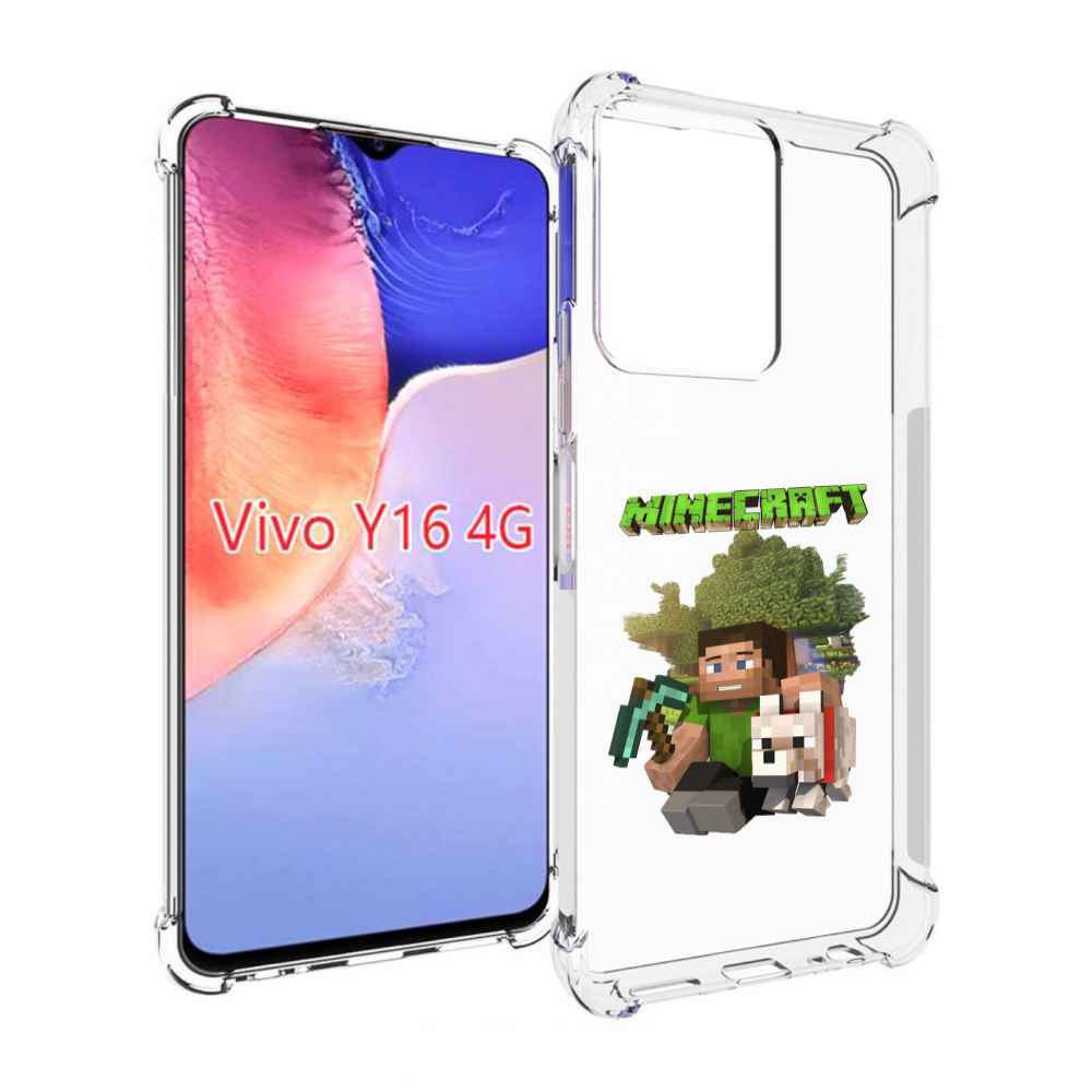 

Чехол MyPads Майнкрафт детский для Vivo Y16 4G/ Vivo Y02S, Прозрачный, Tocco