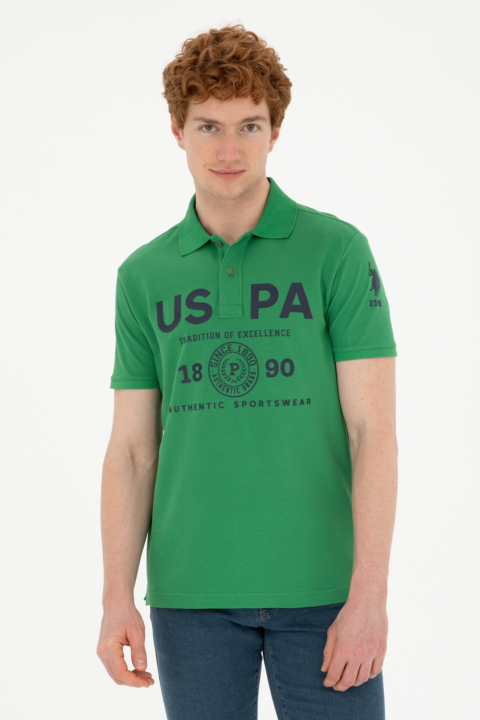 

Футболка мужская US Polo Assn G081SZ0110T зеленая M, Зеленый, G081SZ0110T