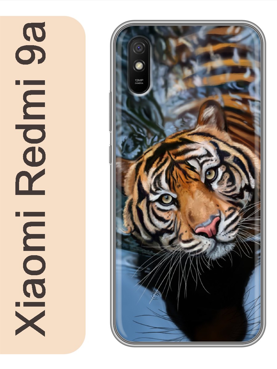 

Чехол на Xiaomi Redmi 9a тигр в воде 859, red9azhiv
