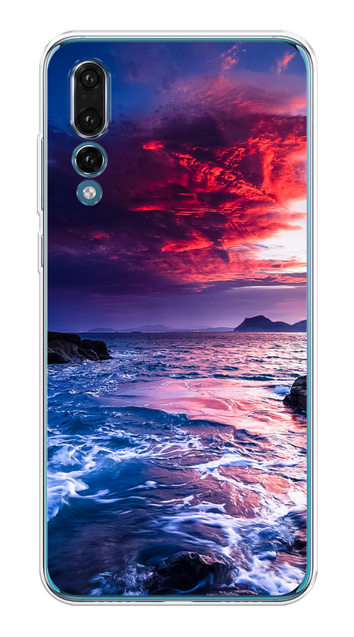 

Чехол Awog на Huawei P20 Pro "Волны 1", Розовый;синий, 65050-4