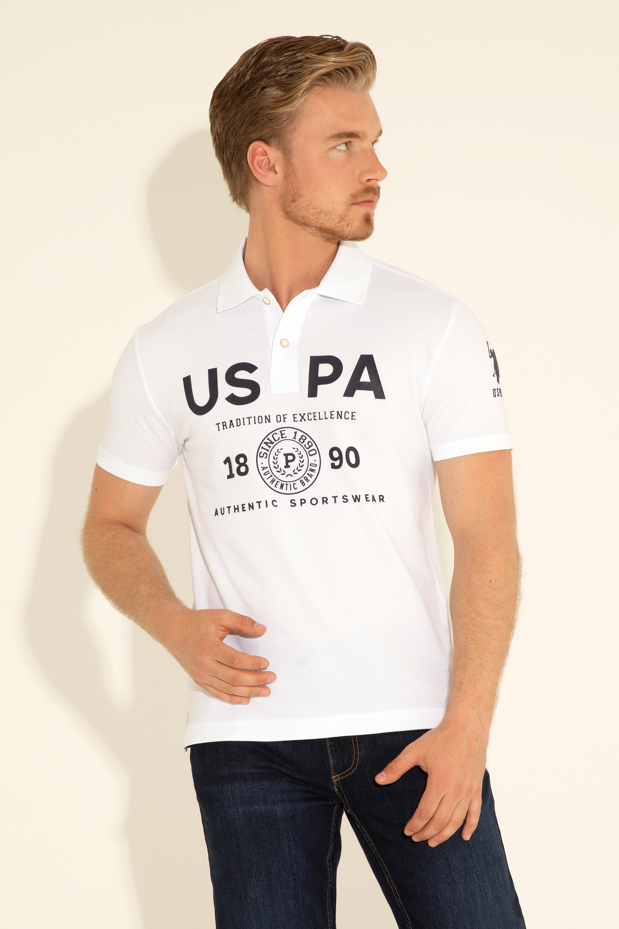 Футболка мужская U.S. POLO Assn. G081SZ0110T белая XL