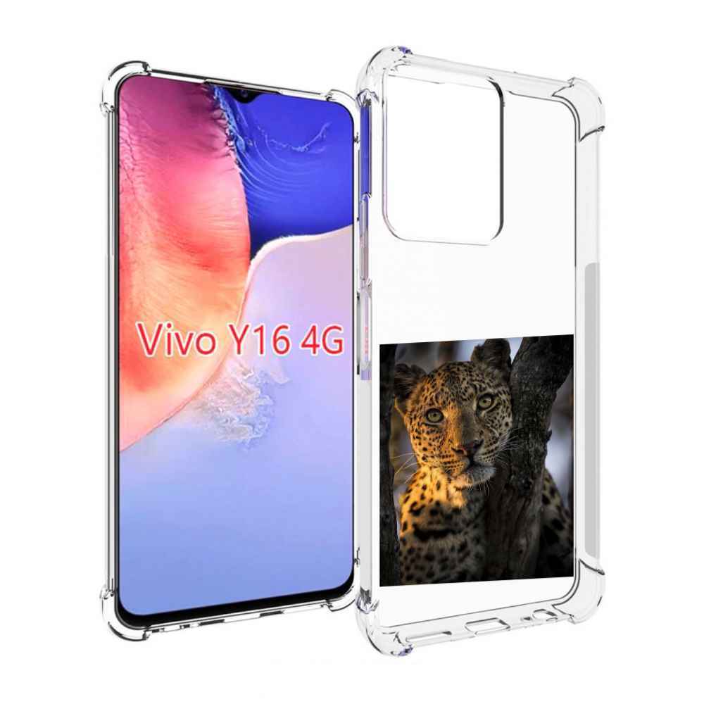 

Чехол MyPads Леопард для Vivo Y16 4G/ Vivo Y02S, Прозрачный, Tocco