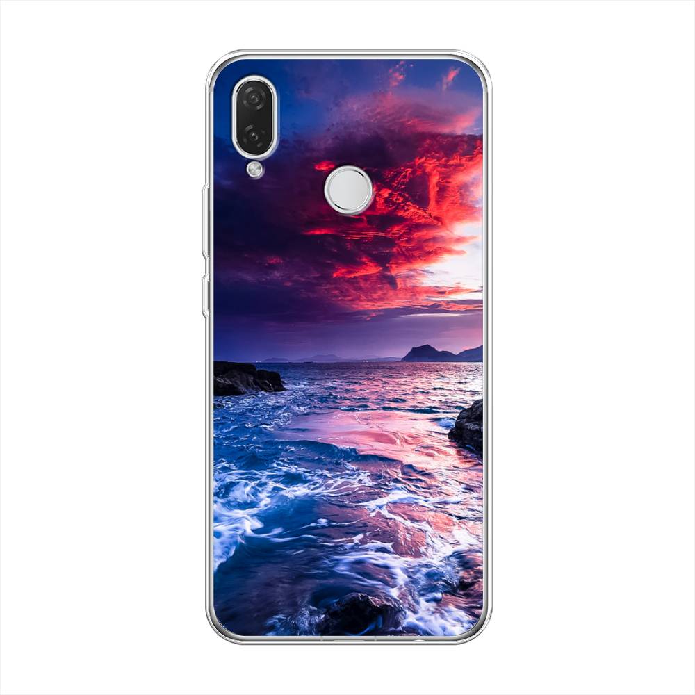

Чехол Awog на Huawei Nova 3i "Волны 1", Розовый;синий, 68350-4