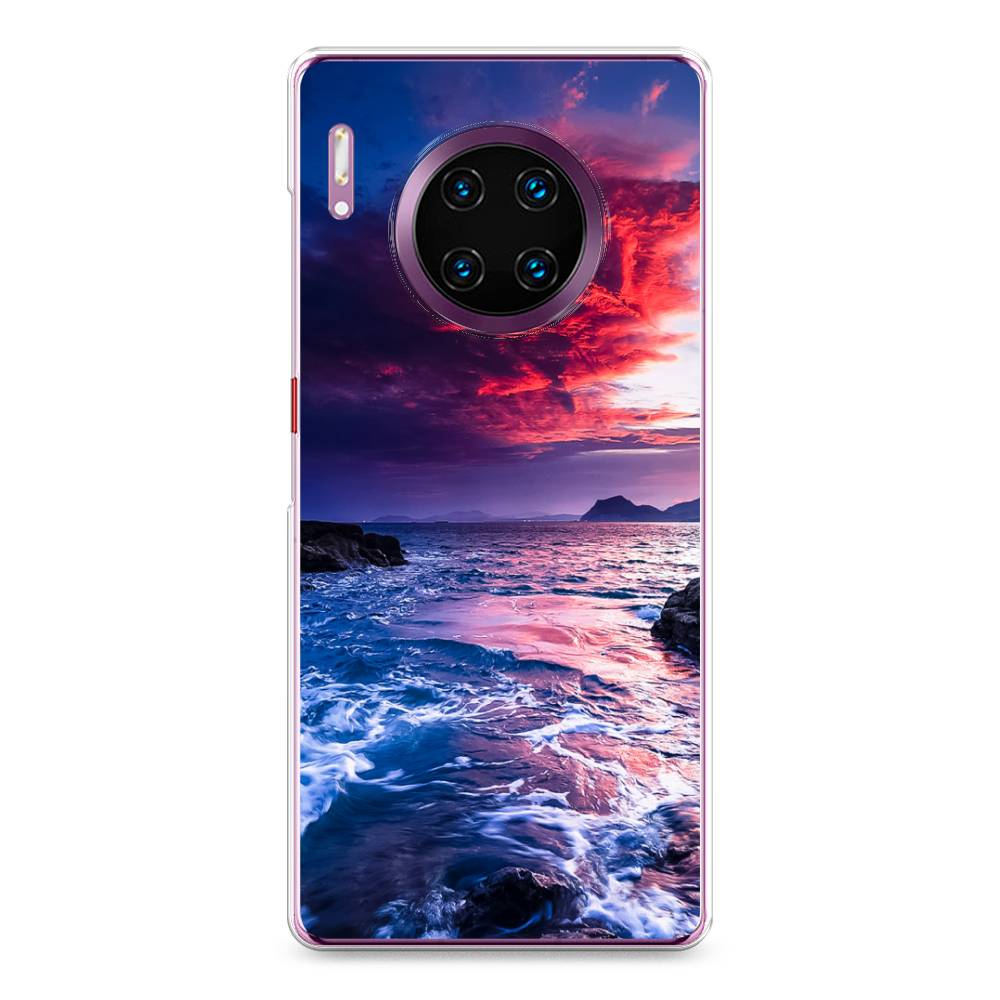 

Чехол Awog на Huawei Mate 30 Pro "Волны 1", Розовый;синий, 610450-4