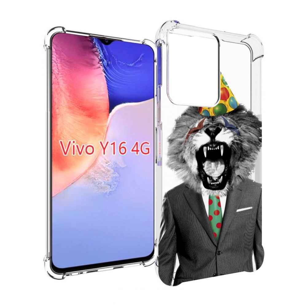 Чехол MyPads Лев в галстуке для Vivo Y16 4G/ Vivo Y02S