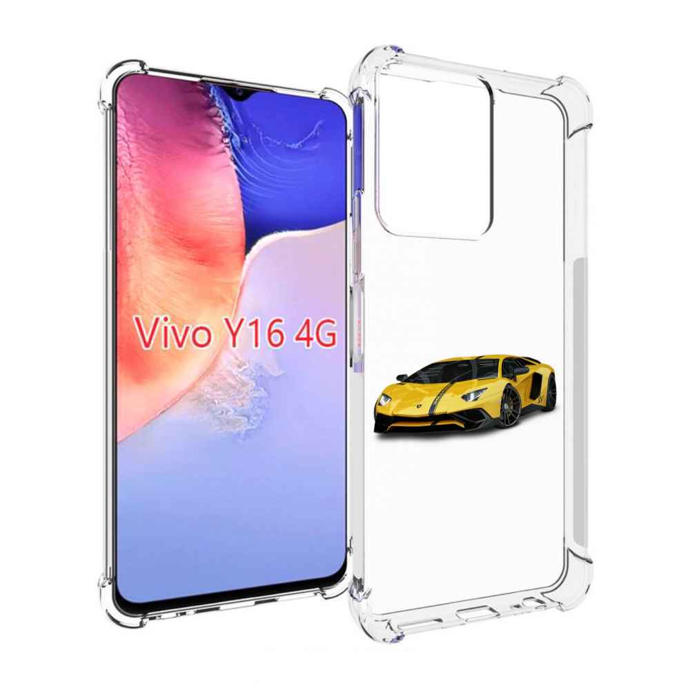 

Чехол MyPads Ламбо мужской для Vivo Y16 4G/ Vivo Y02S, Прозрачный, Tocco