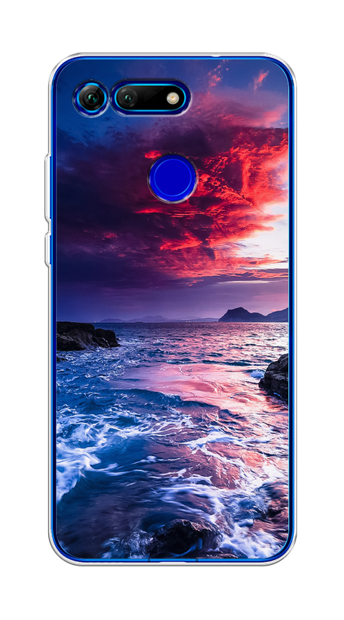

Чехол Awog на Honor V20 (View 20) "Волны 1", Розовый;синий, 67350-4