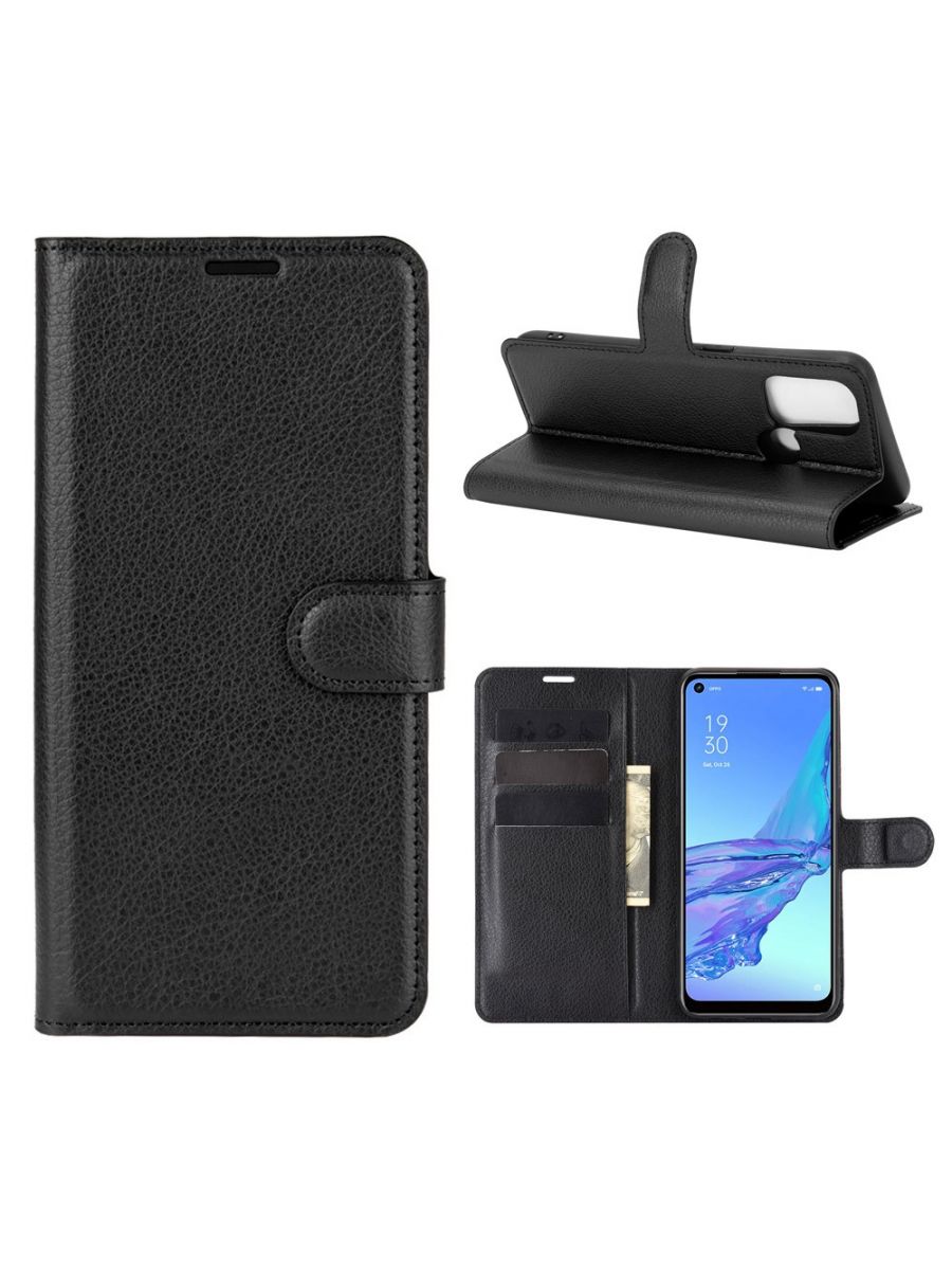 

Чехол Wallet для смартфона Oppo A53 2020/A32 2020 черный