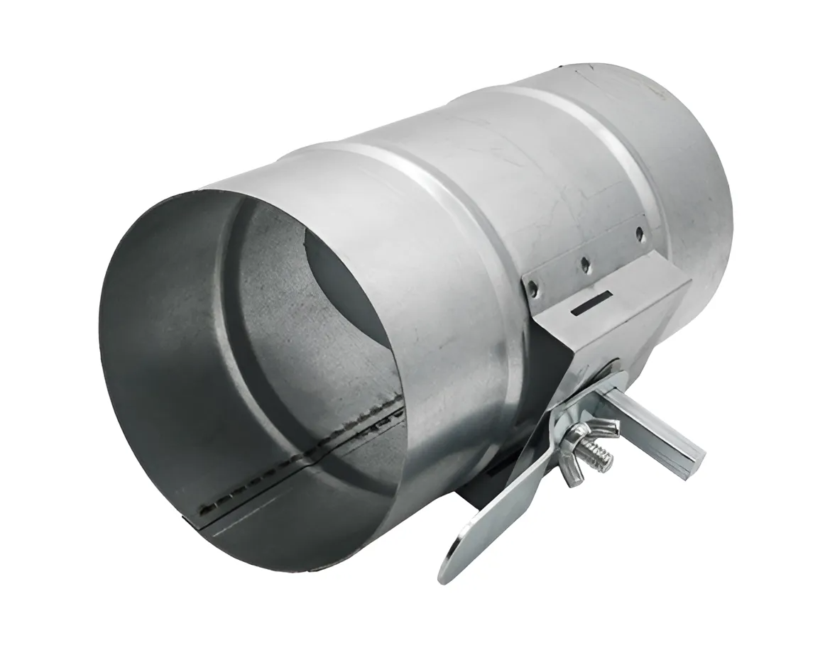 Дроссель-клапан Левша для круглых воздуховодов d125 мм оцинкованный 125ДКР