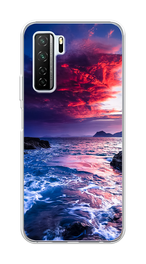

Чехол Awog на Honor 30S (Global) "Волны 1", Розовый;синий, 6102850-4