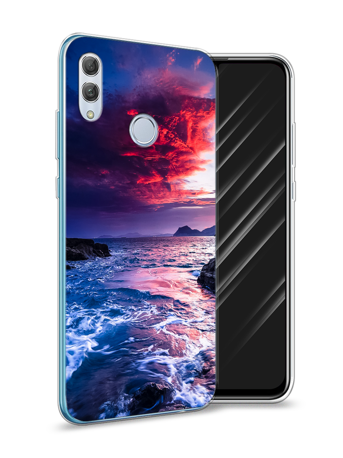 

Чехол Awog на Honor 10 Lite "Волны 1", Розовый;синий, 67550-4