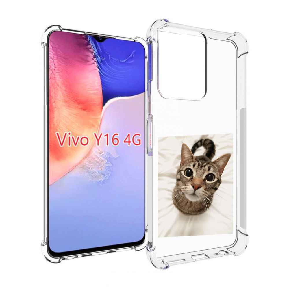 

Чехол MyPads Котик для Vivo Y16 4G/ Vivo Y02S, Прозрачный, Tocco