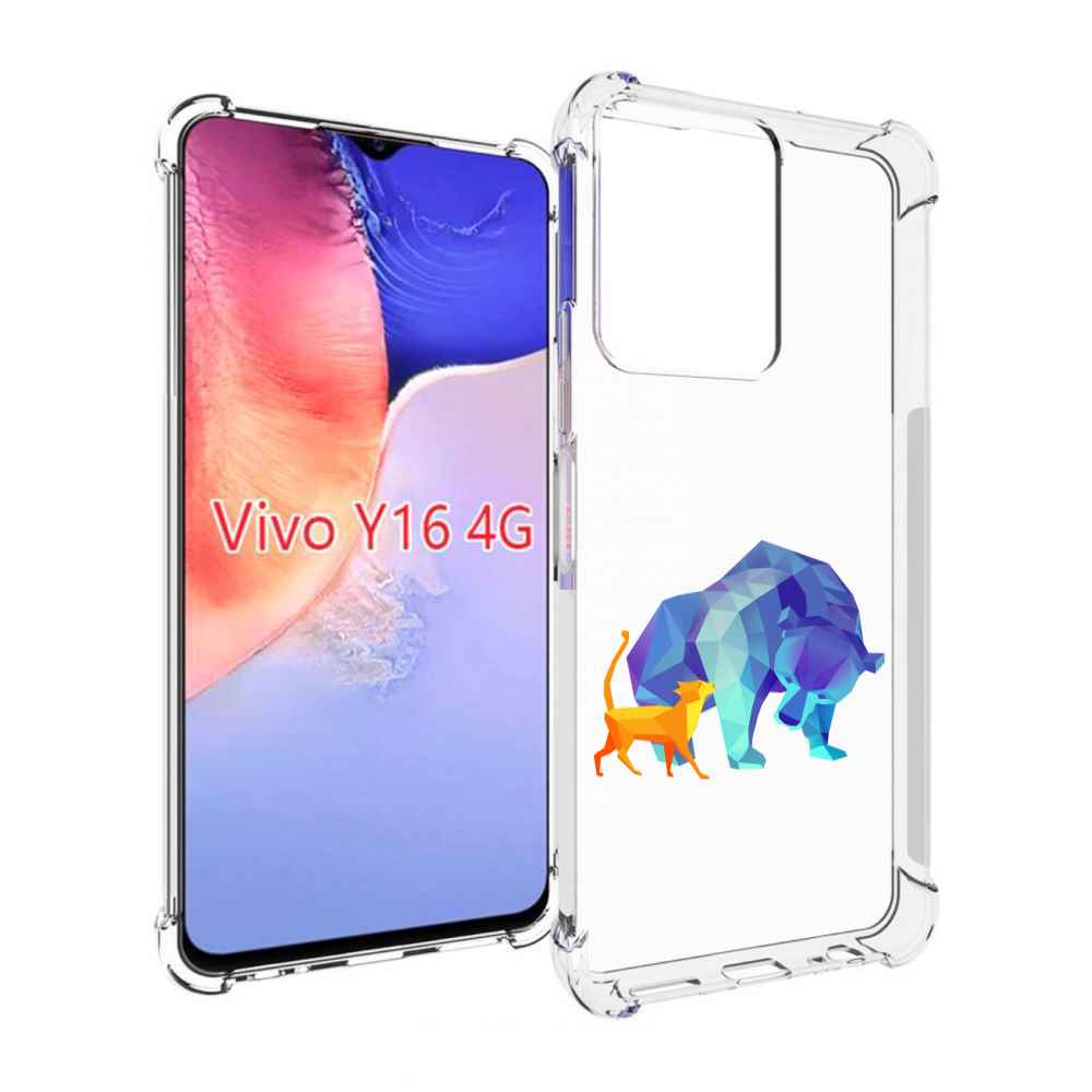 

Чехол MyPads Кот-и-медведь для Vivo Y16 4G/ Vivo Y02S, Прозрачный, Tocco