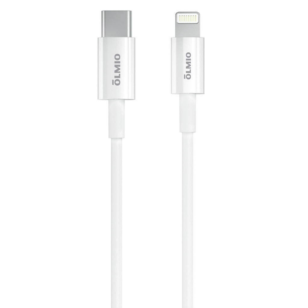 фото Кабель lightning - usb type-c olmio eco 1 м белый