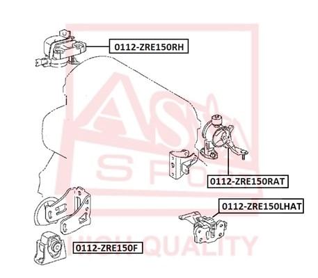 

Опора двигателя ASVA 0112zre150rh