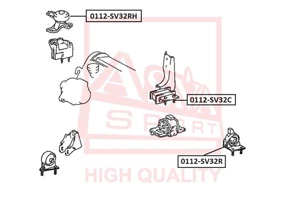 

Опора двигателя ASVA 0112sv32c