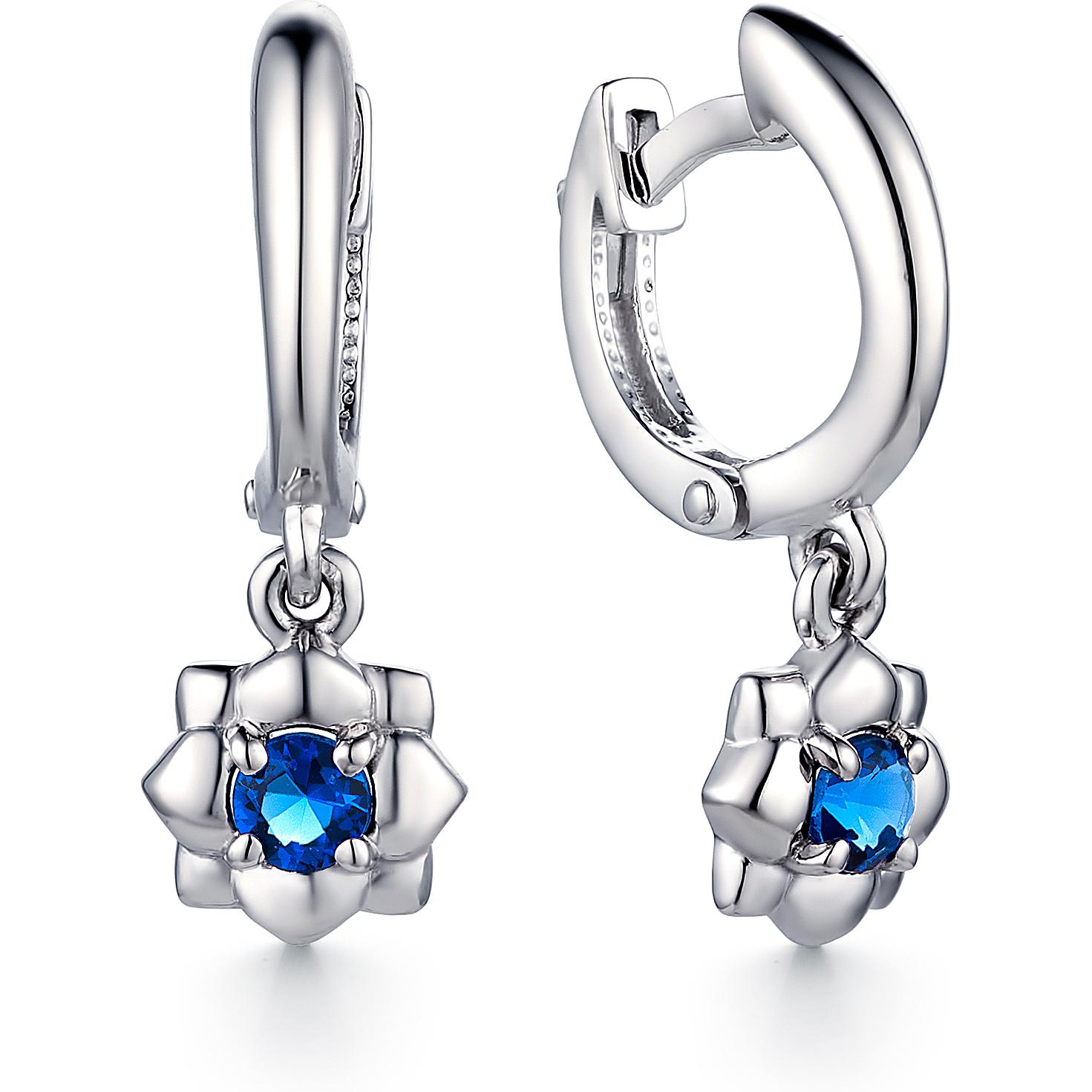 

Серьги женские из серебра АЛЬКОР 02-1424, сапфир, 02-1424