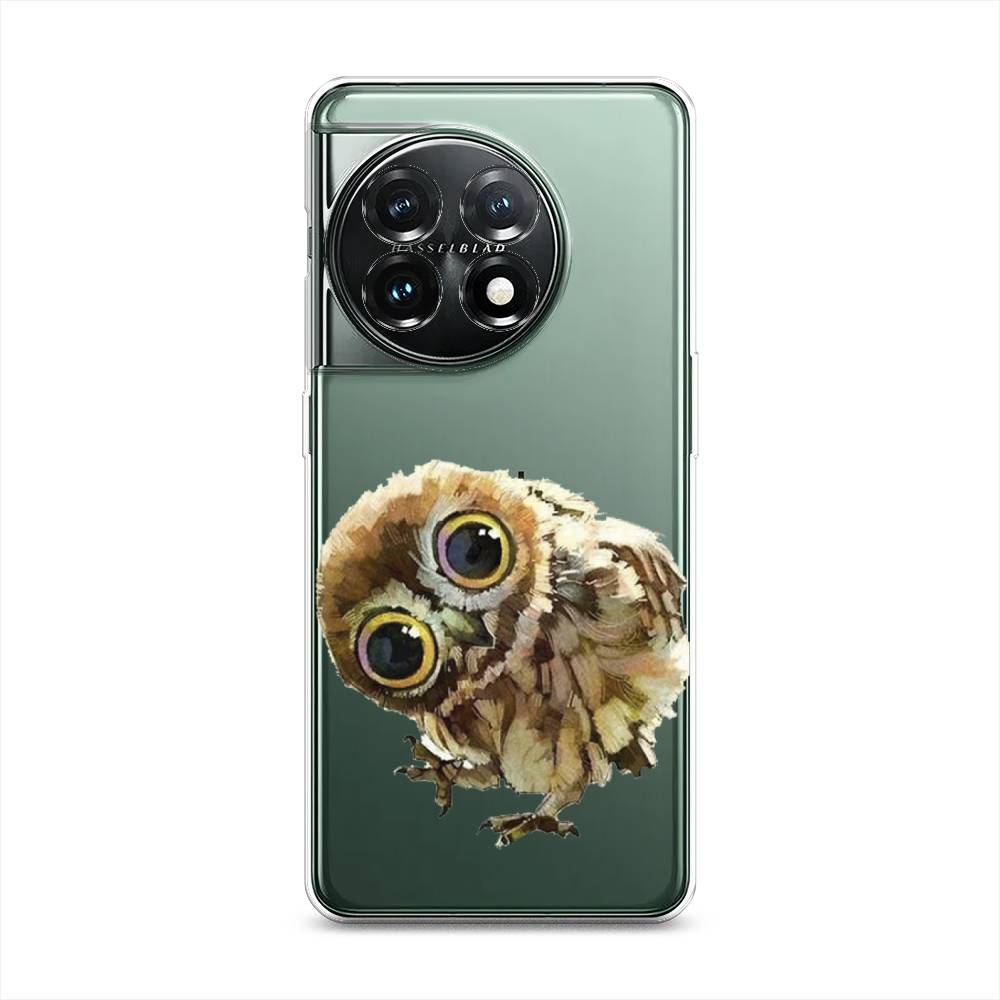 

Чехол Awog на OnePlus 11 "Любопытный совенок", Коричневый;белый;прозрачный, 153650-1