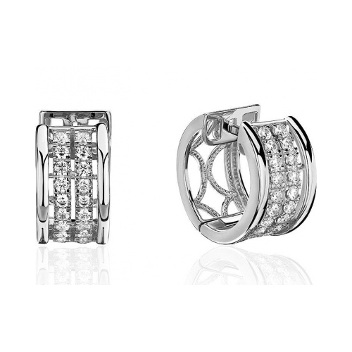

Серьги из белого золота с фианитом Эстет 01С1213750, 01С1213750