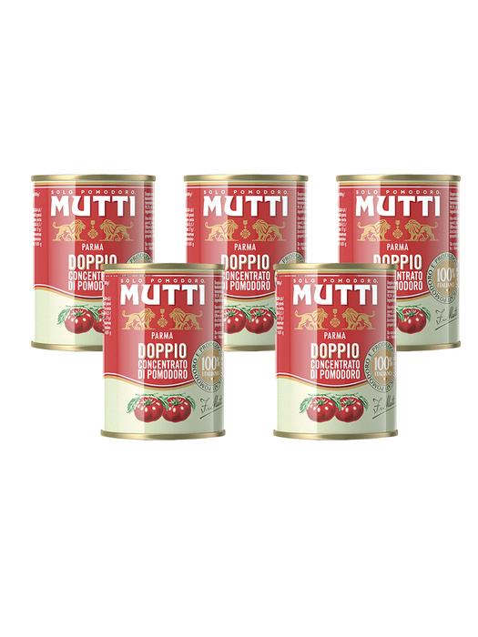 Томатная паста MUTTI с массовой долей сухих веществ 28%, 5 шт по 140 г