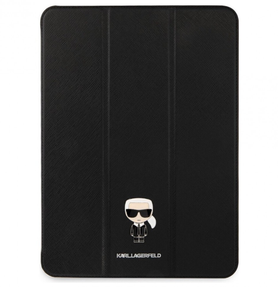 фото Чехол cg mobile karl lagerfeld ikonik patch (metal) folio для ipad pro 12.9(2021), black