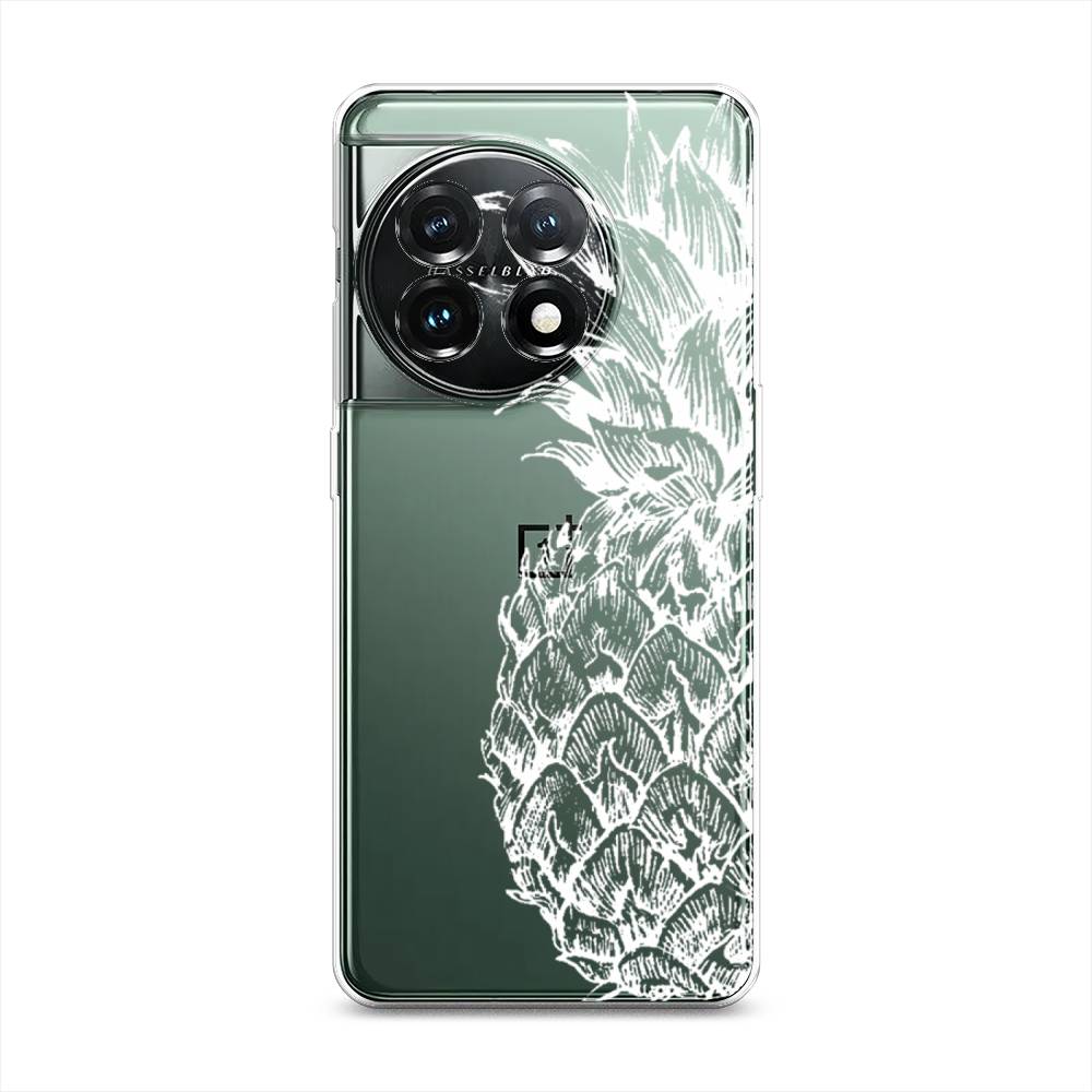 

Чехол Awog на OnePlus 11 "Ананас графика белая", Белый, 153650-10