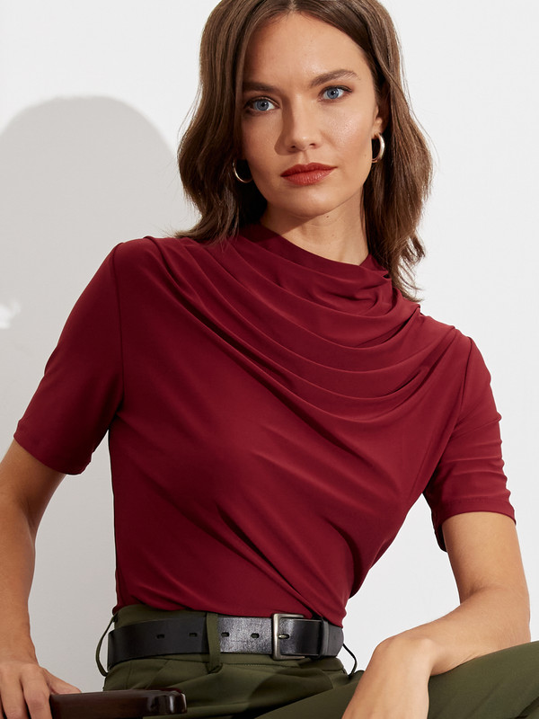 

Блуза женская EVA BERTEN А015 бордовая XXL, Бордовый, А015