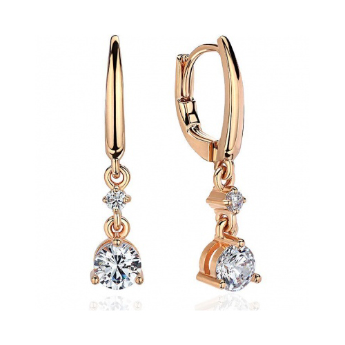 

Серьги из красного золота с фианитом Эстет 01С1113775, 01С1113775